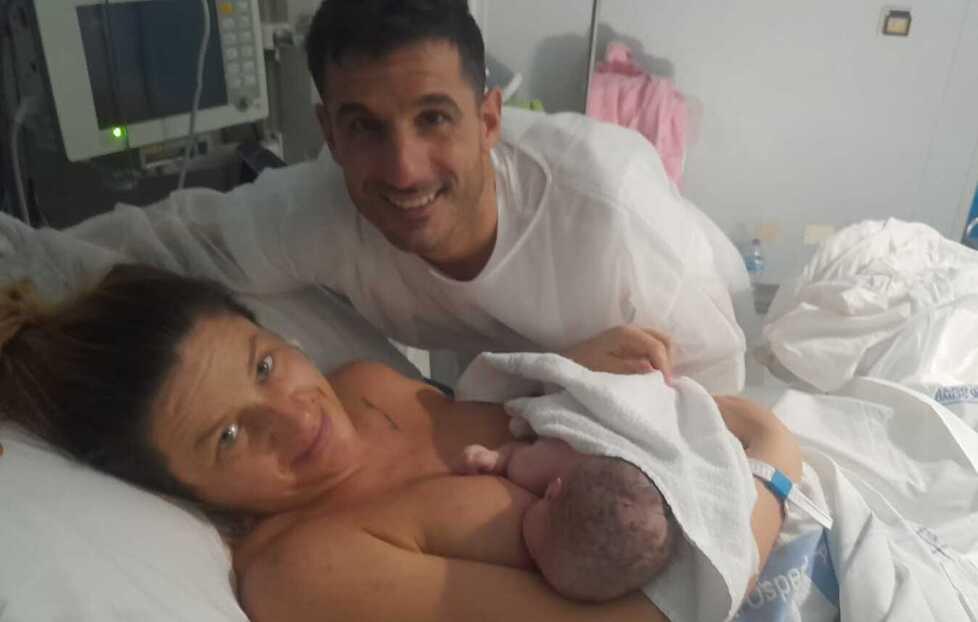 Alessio Aurilia e Alice Zuin con la piccola Clelia