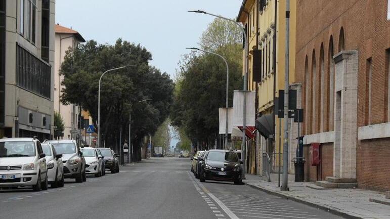 Viale Matteotti: qui è avvenuta l'aggressione da parte del malvivente