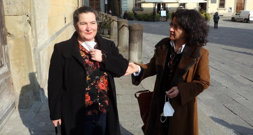 Lara Turelli (a sinistra) con l’avvocata Pamela Bonaiuti (Foto Nucci)