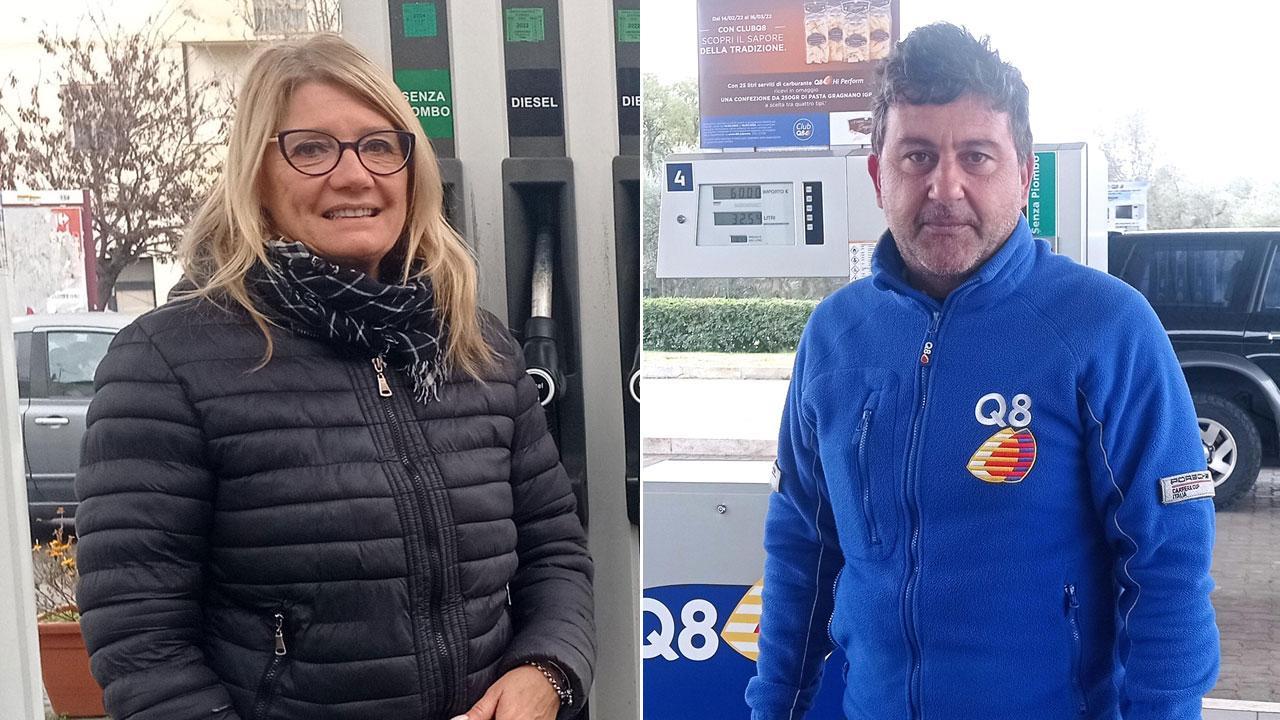 Michela Daveri in via Giulio Cesare e Pier Luigi Bacci in via Castiglionese