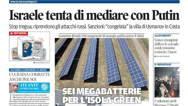 La Nuova Sardegna - Prima Pagina - 6 marzo 2022