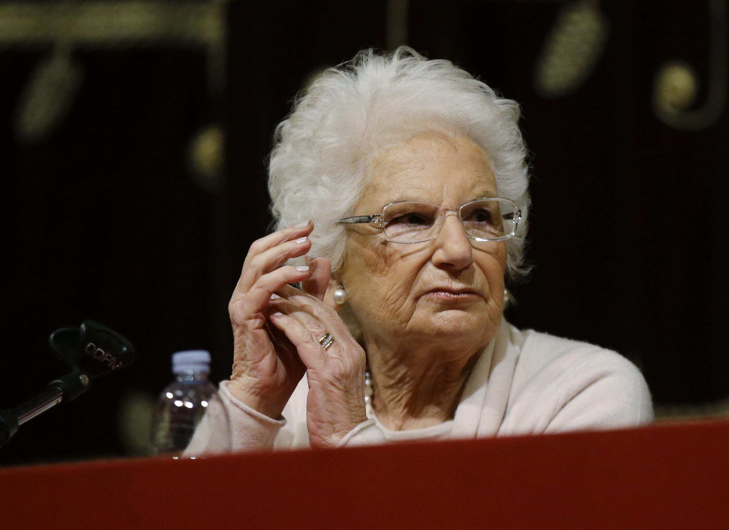 La senatrice Liliana Segre