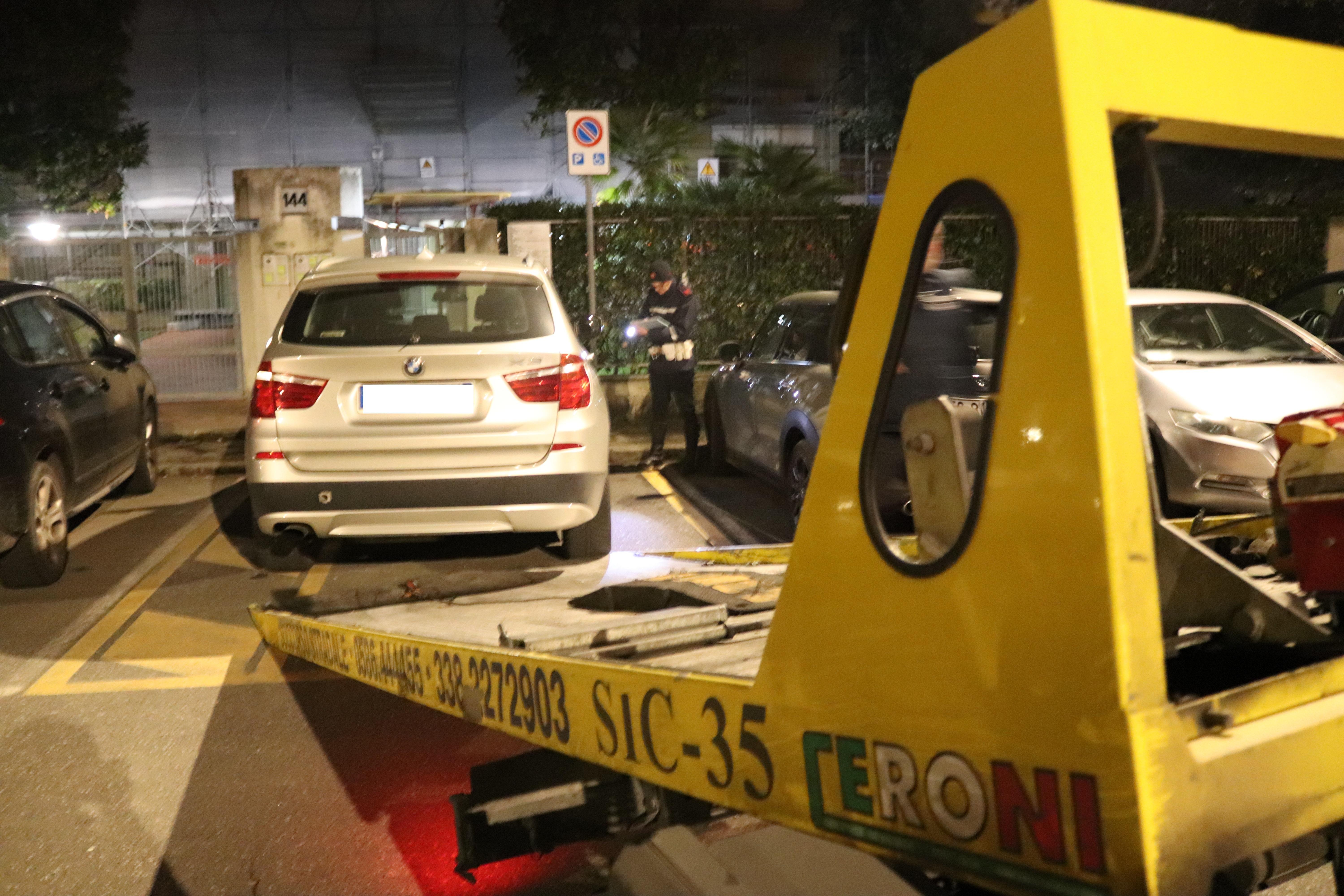 Il Suv rimosso