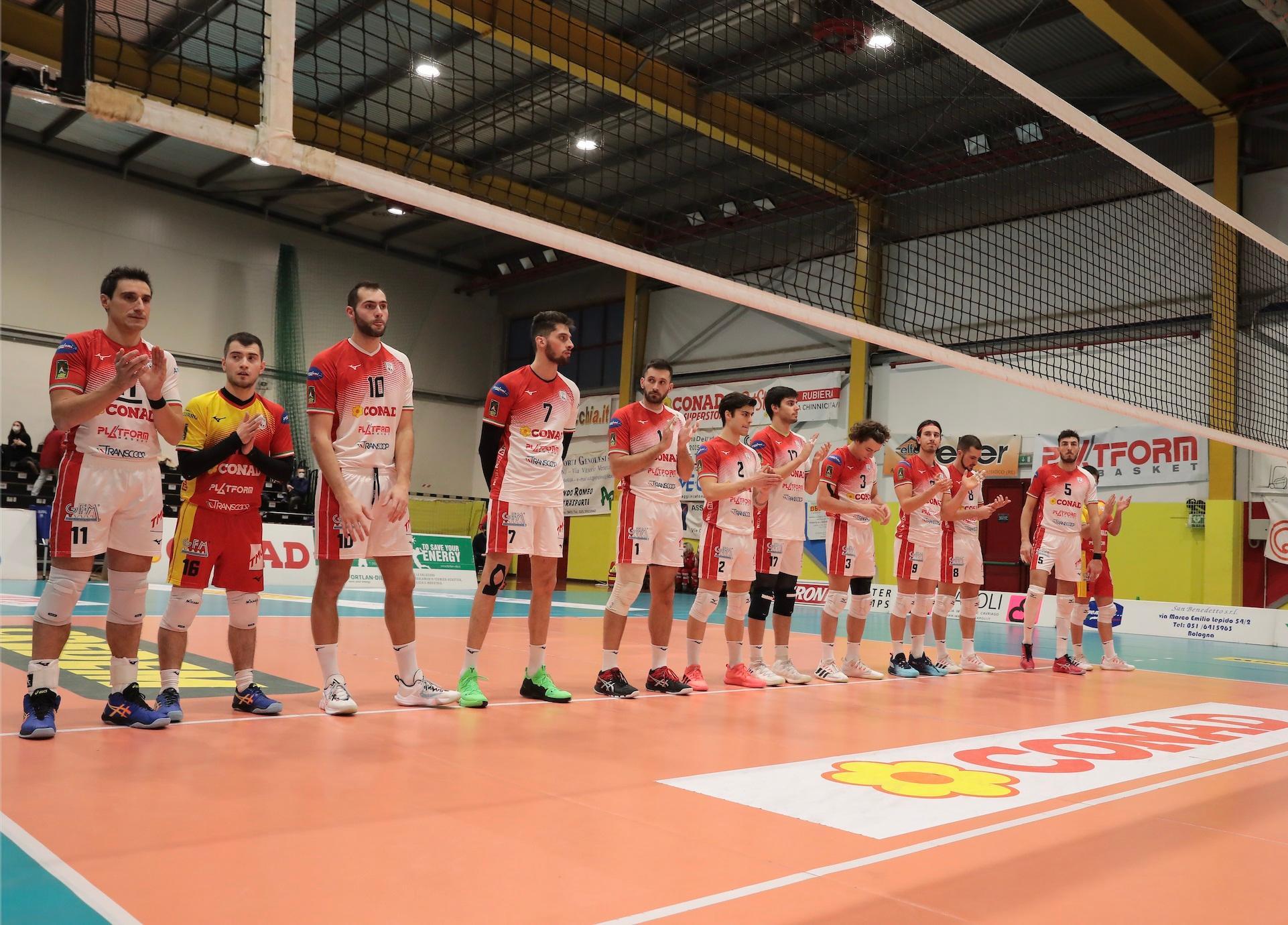 La Conad prima dell'inizio di un match di campionato