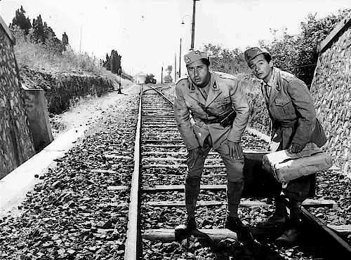 Alberto Sordi in “Tutti a casa”, girato nel 1960