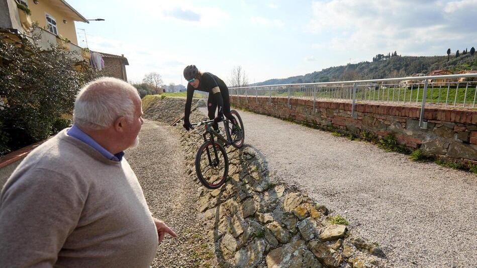 La pista ciclabile a Tinaia