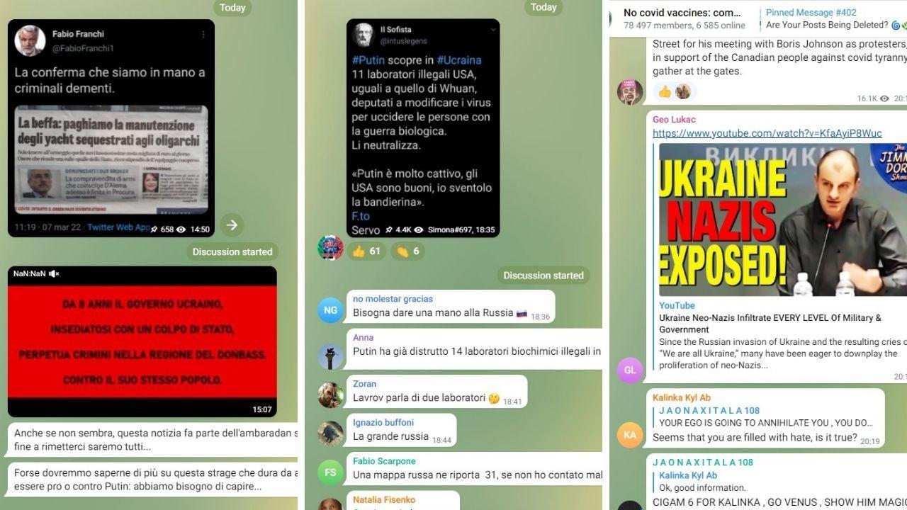 Da no vax a sostenitori di Putin: la "mutazione genetica" delle chat su Telegram 