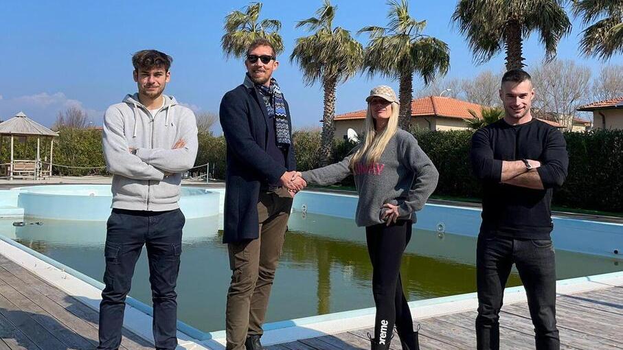 Leonardo Marradini, Michele Bardi e Simone Gonnelli che stringono la collaborazione con Diva Giannelli