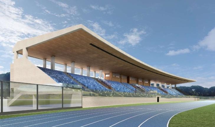 Il progetto della nuova tribuna coperta e della pista di atletica dello stadio dei Pini