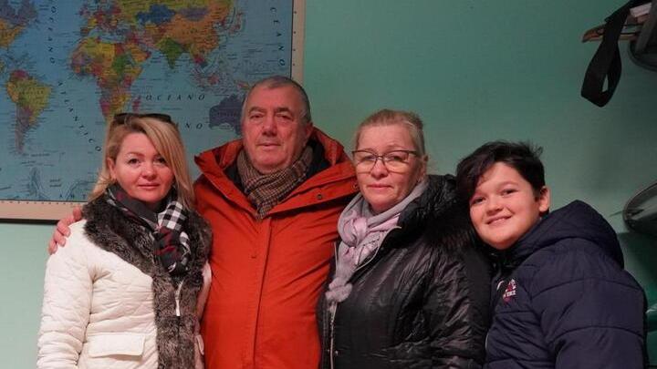 Da sinistra Helena, Enrico Castellani, Liubov Zaytseva e Sasha (Foto Franco Silvi)