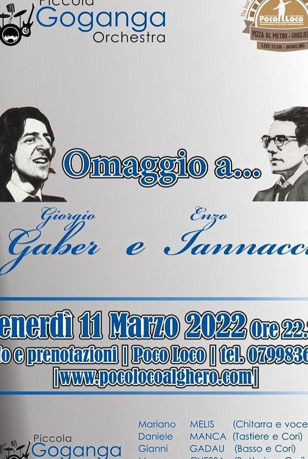Al Poco Loco un tributo a Gaber e Jannacci
