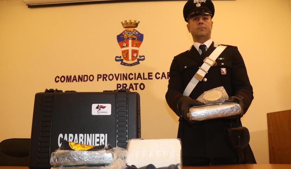Un sequestro di cocaina a Prato (ARCHIVIO)
