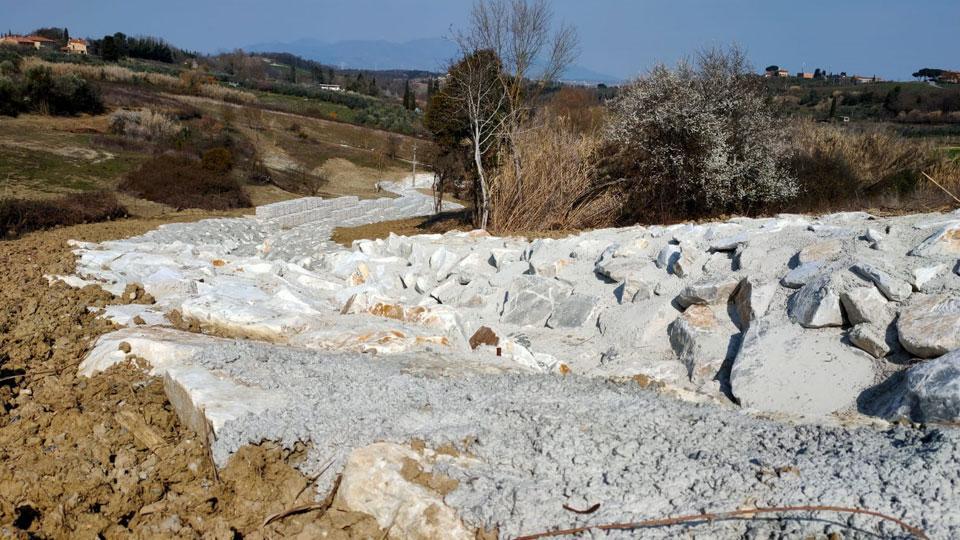 Il primo lotto del cantiere a Santo Pietro Belvedere