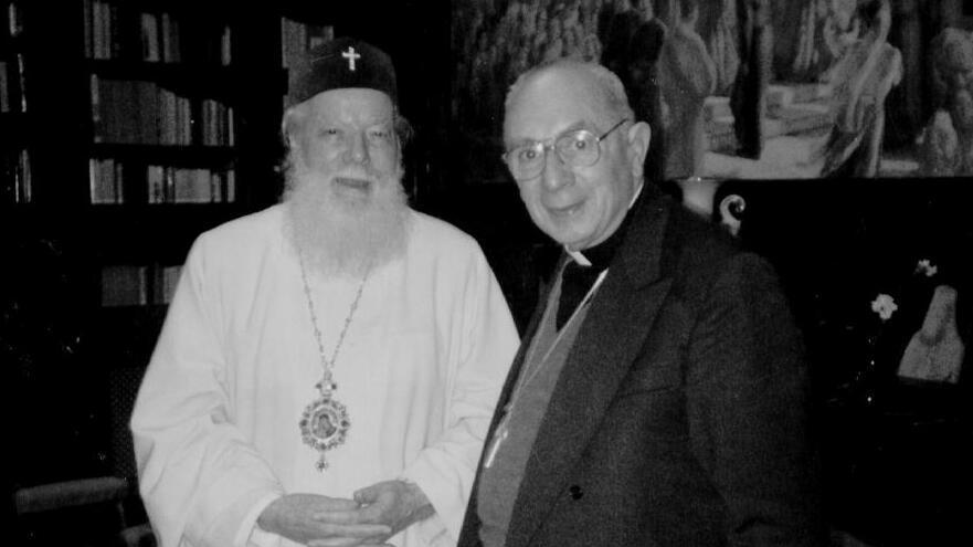 Il patriarca serbo ortodosso Pavle e il vescovo livornese Alberto Ablondi in una rara foto insieme negli anni ’90
