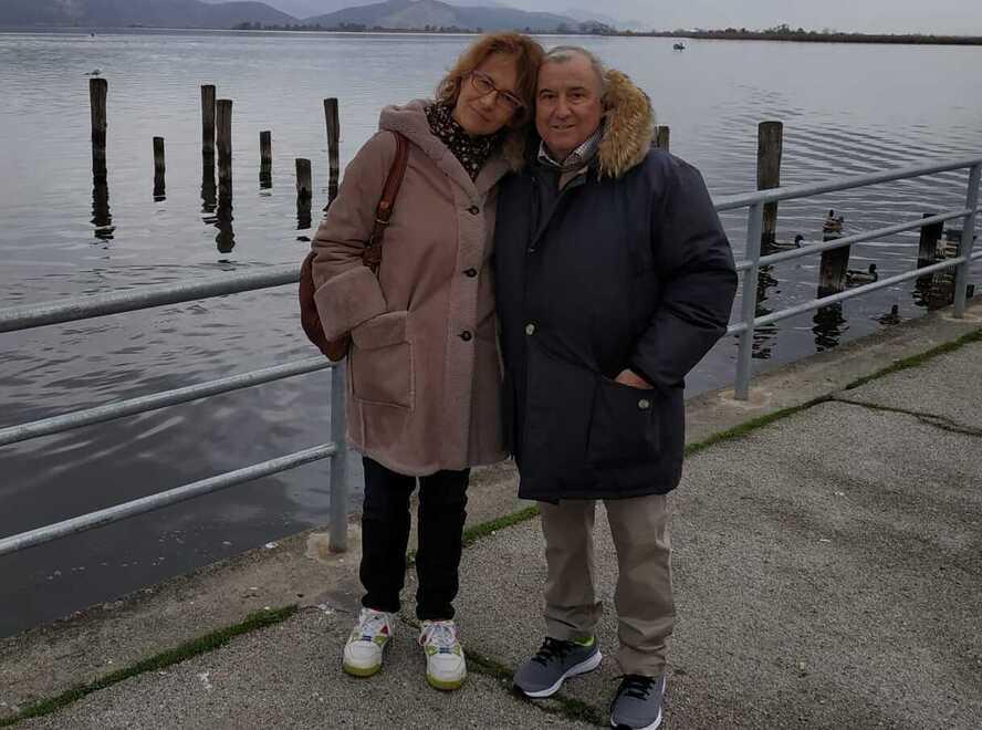 Alessandro Sillicani con la moglie