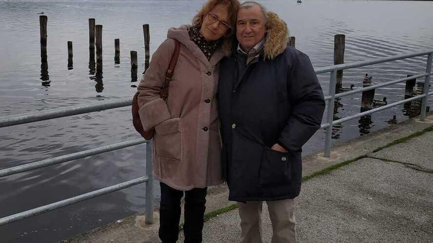 Alessandro Sillicani con la moglie