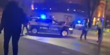 Un momento degli scontri sulla Circonvallazione