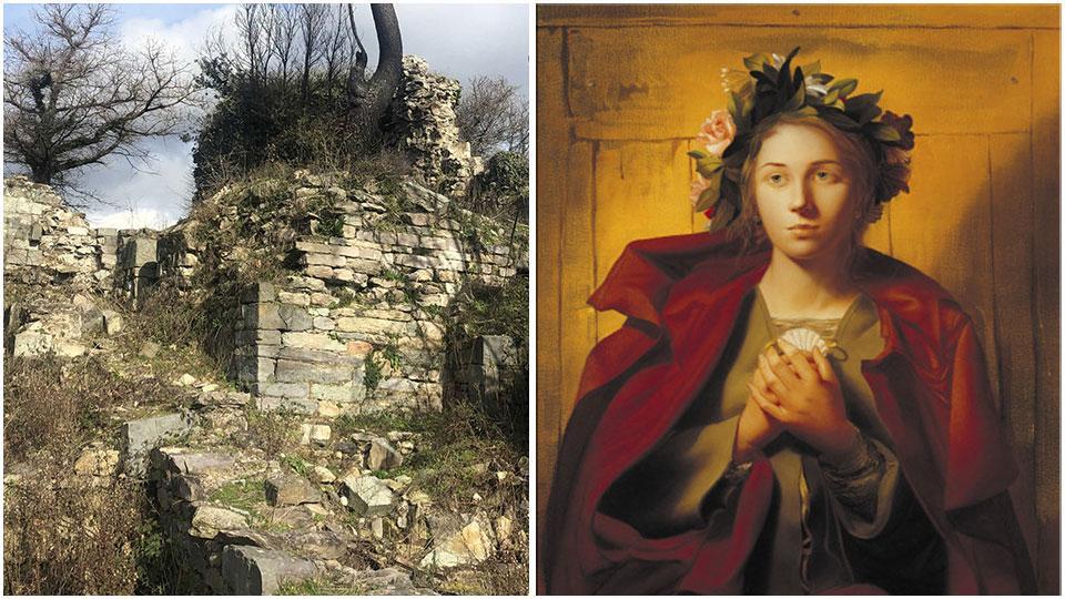 I resti del monastero di San Michele alla Verruca e Santa Bona, dipinto realizzato da Giovanni Lorenzetti