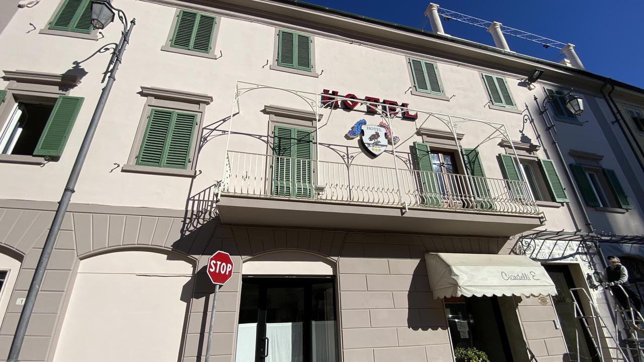 L’ingresso dell’hotel di Pontedera aperto da Dario Vivaldi nel 1922