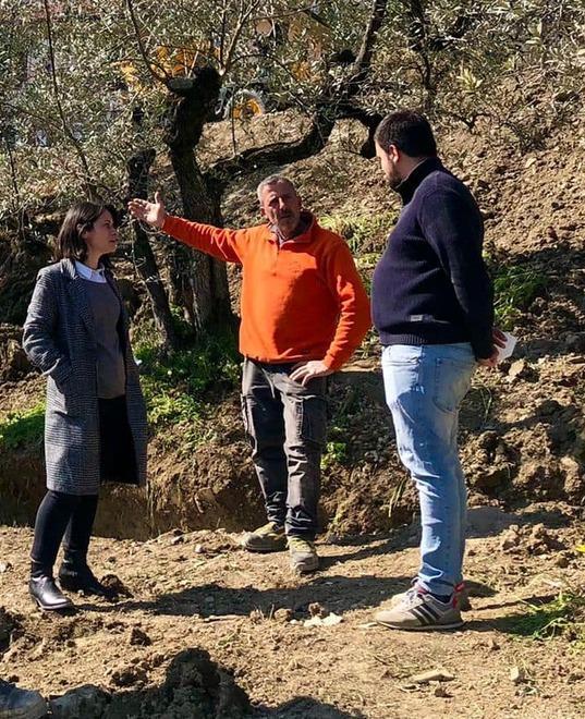L’assessore Fratoni e il sindaco Prestanti su un cantiere