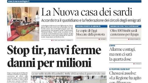 La Nuova Sardegna - Prima Pagina - 19 marzo 2022