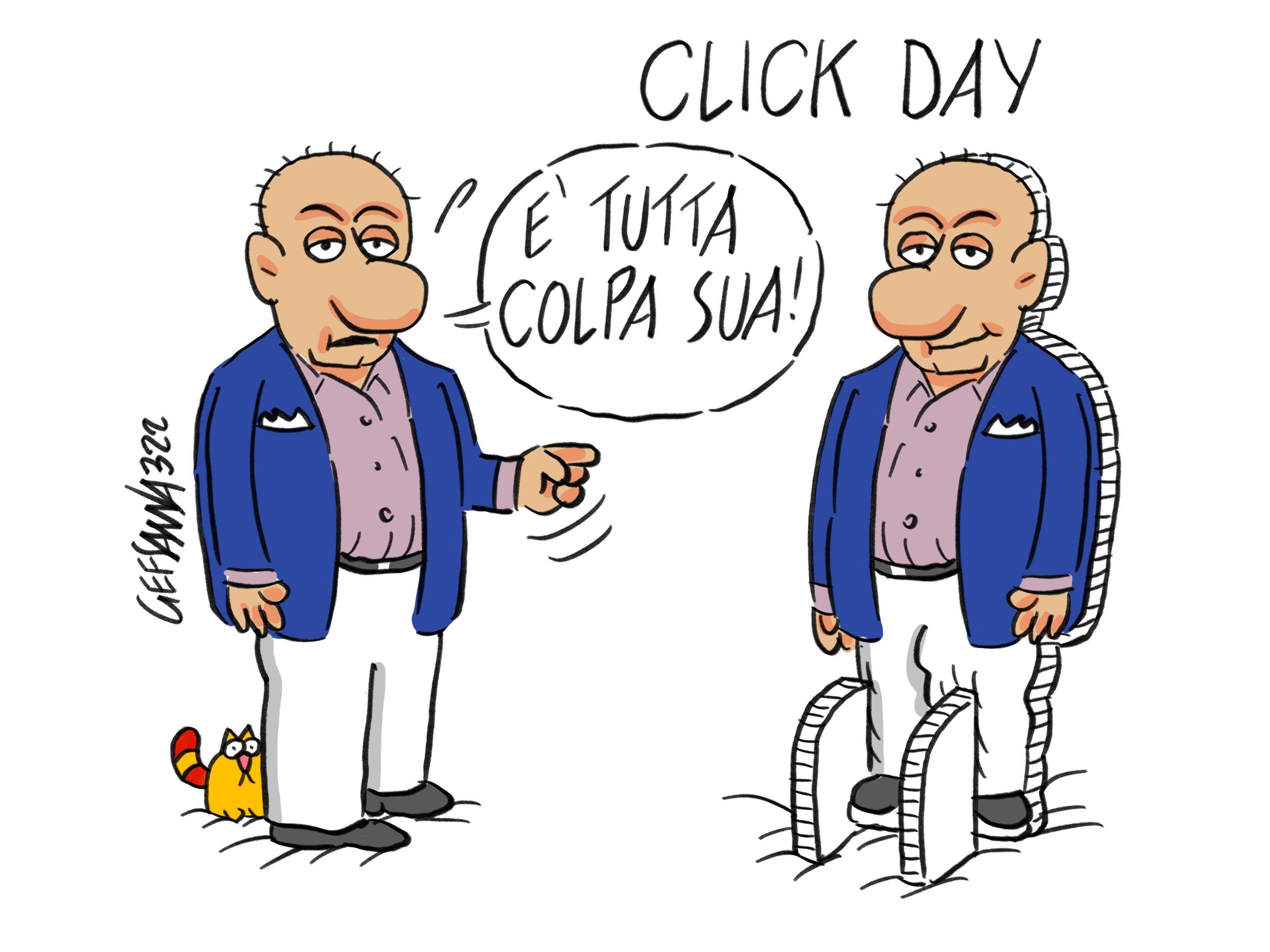 La vignetta di Gef:  click day, l'assessore Chessa sotto accusa