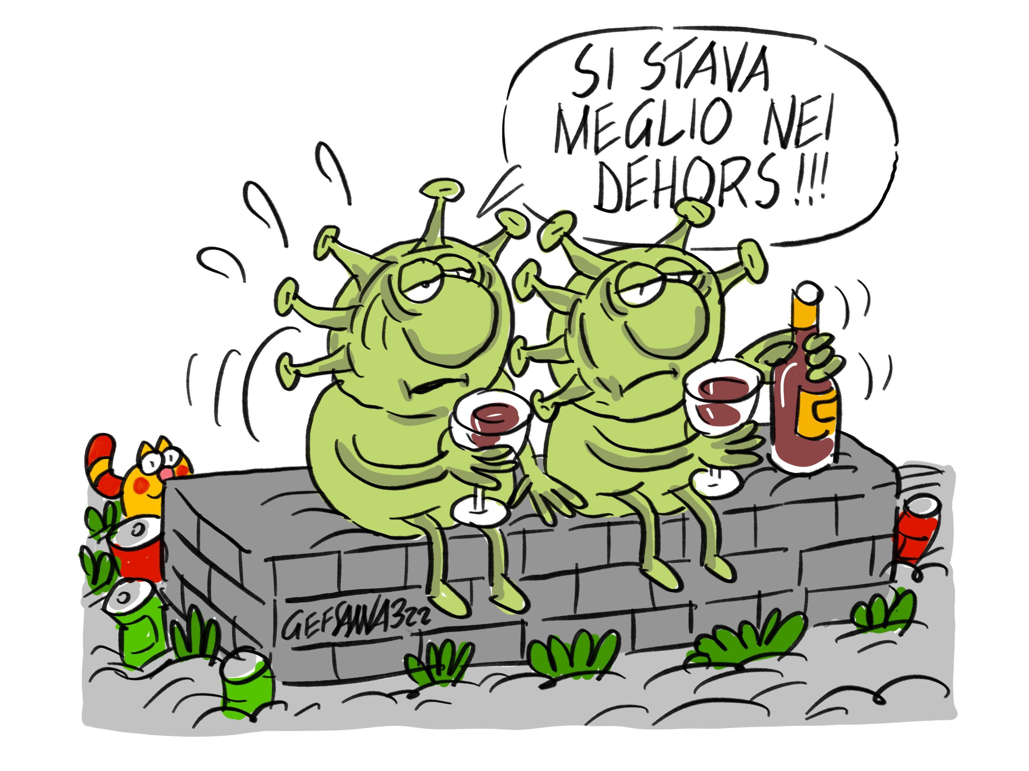 La vignetta di Gef: tavolini all'aperto, finita l'emergenza ritorna la tassa