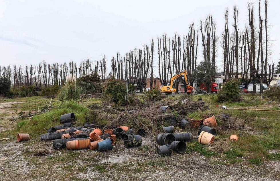 Parte dell’area degli ex vivai ripulita negli ultimi giorni