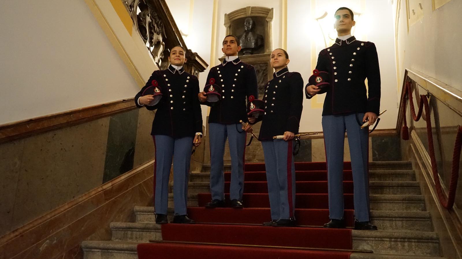 I quattro allievi sardi che hanno giurato alla scuola Teulié