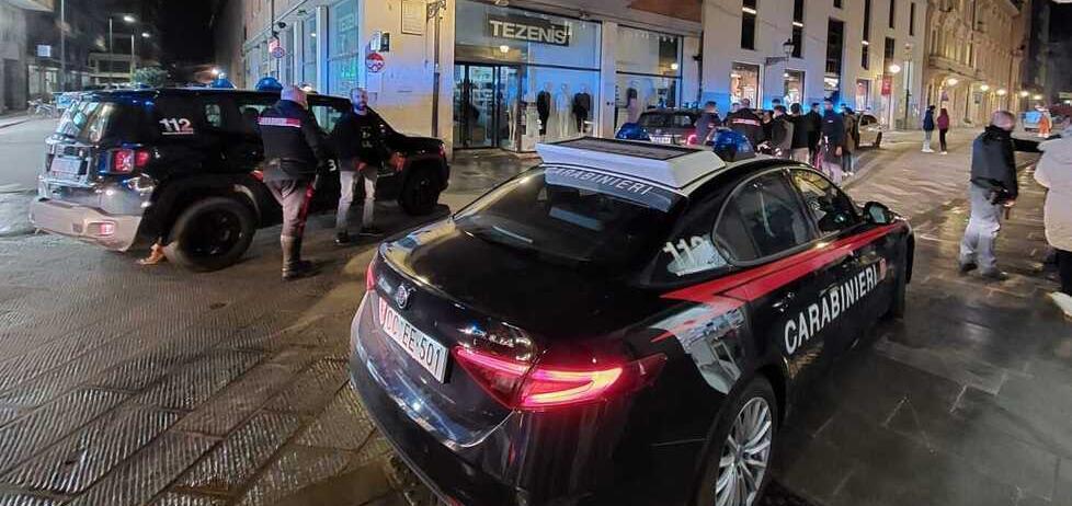 L'intervento dei Carabinieri