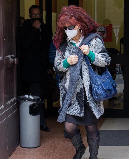 La dottoressa Marcella Gennari dopo l'interrogatorio