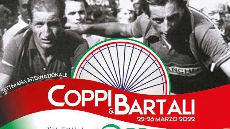 Il manifesto della Settimana internazionale Coppi & Bartali che farà tappa venerdì a Montecatini