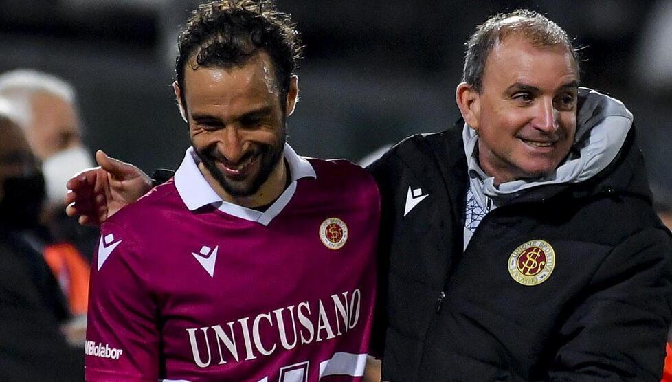 Tommaso Bellazzini col nuovo tecnico Giuseppe Angelini