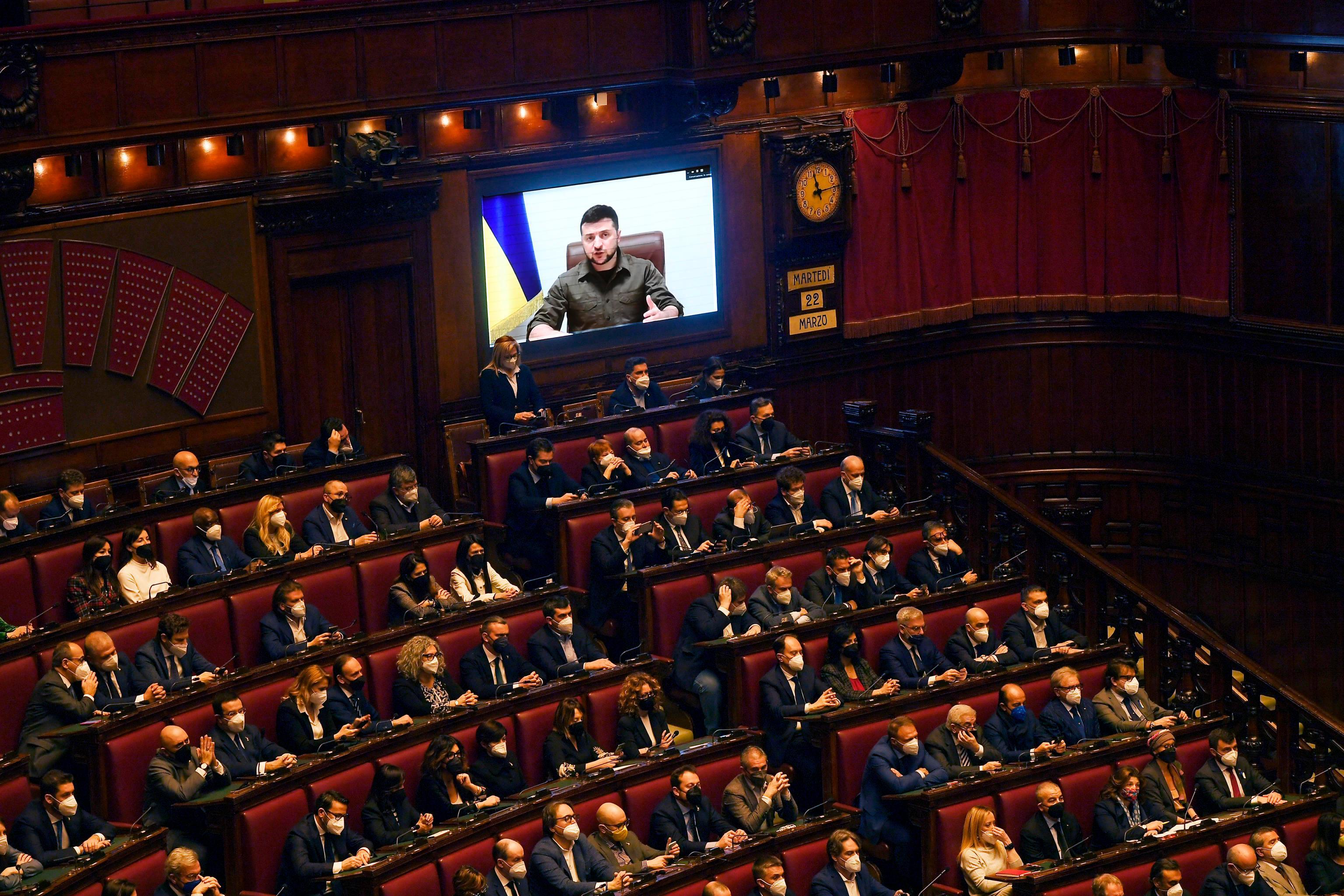 L'intervento del presidente Zelensky al Parlamento