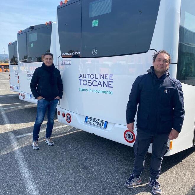 Nella foto Luca Vecce e Marco Vignale, del circolo Autolinee Toscane Livorno (Cral Atl)