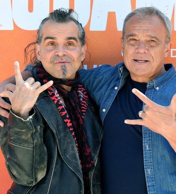 Pierò Pelù con Claudio Amendola (foto Ansa)