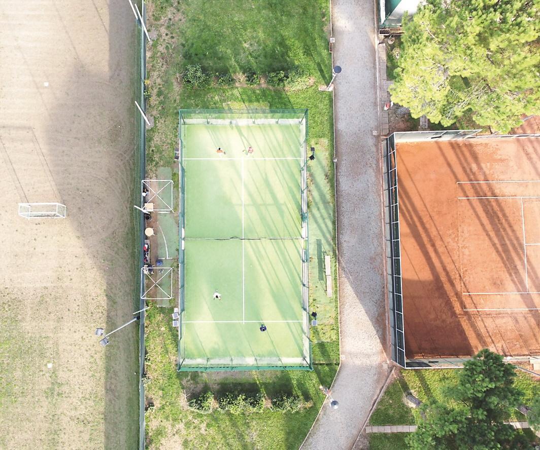 Il campo da padel di Certaldo visto dall'alto