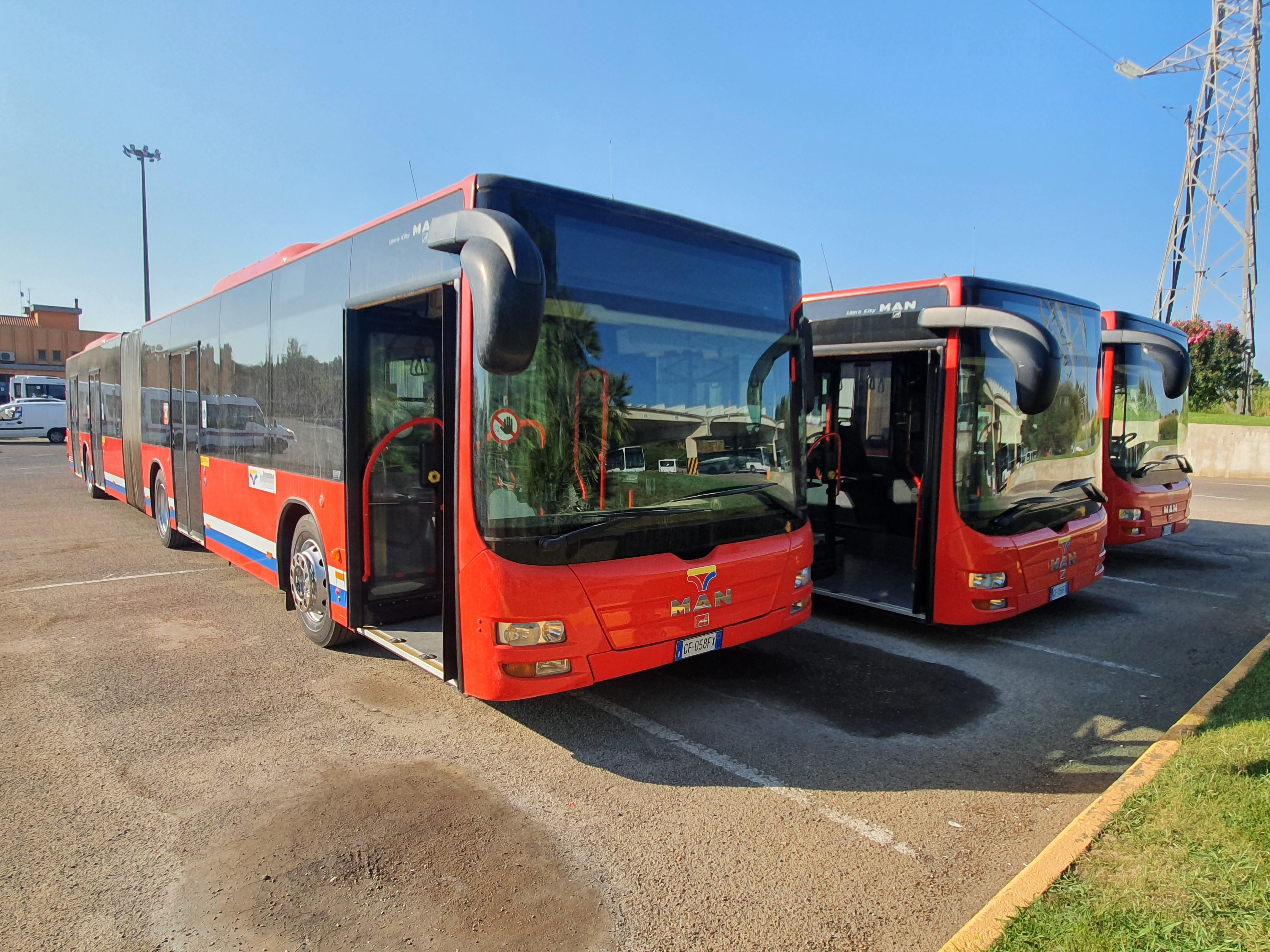 Alcuni nuovi bus dell'Atp di Sassari