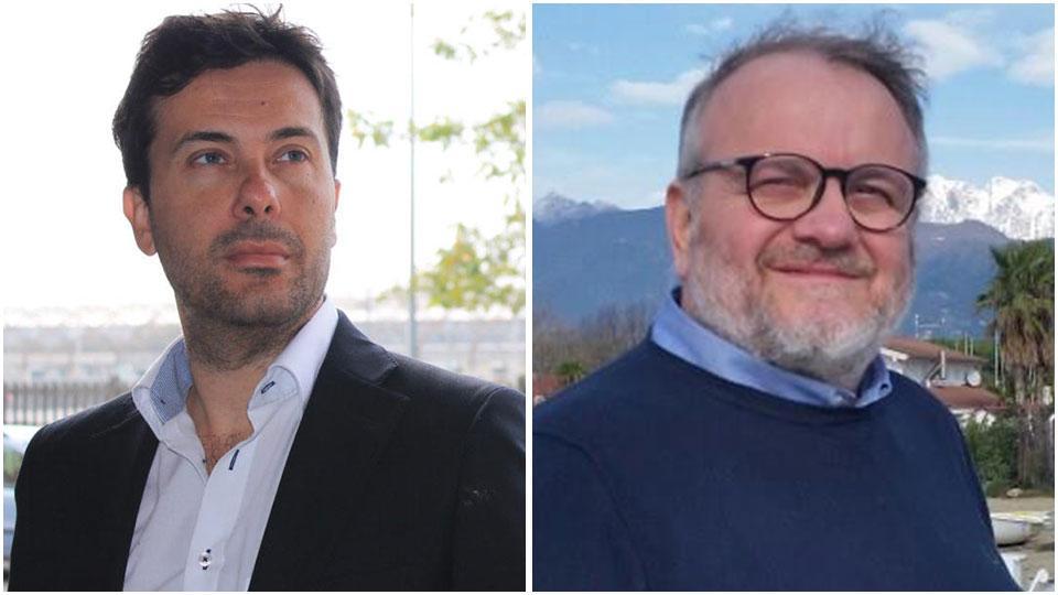 L’attuale sindaco di Bientina, Dario Carmassi e il suo predecessore Corrado Guidi
