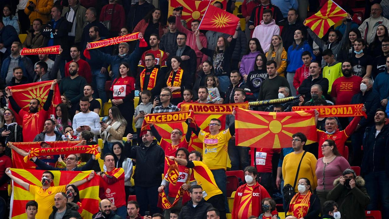 La Macedonia è pronta a giocarsi lo scontro con l'Italia: una vittoria vale il proseguimento nel percorso che porta ai mondiali in Qatar nel prossimo inverno (Foto: EPA/GEORGI LICOVSKI)