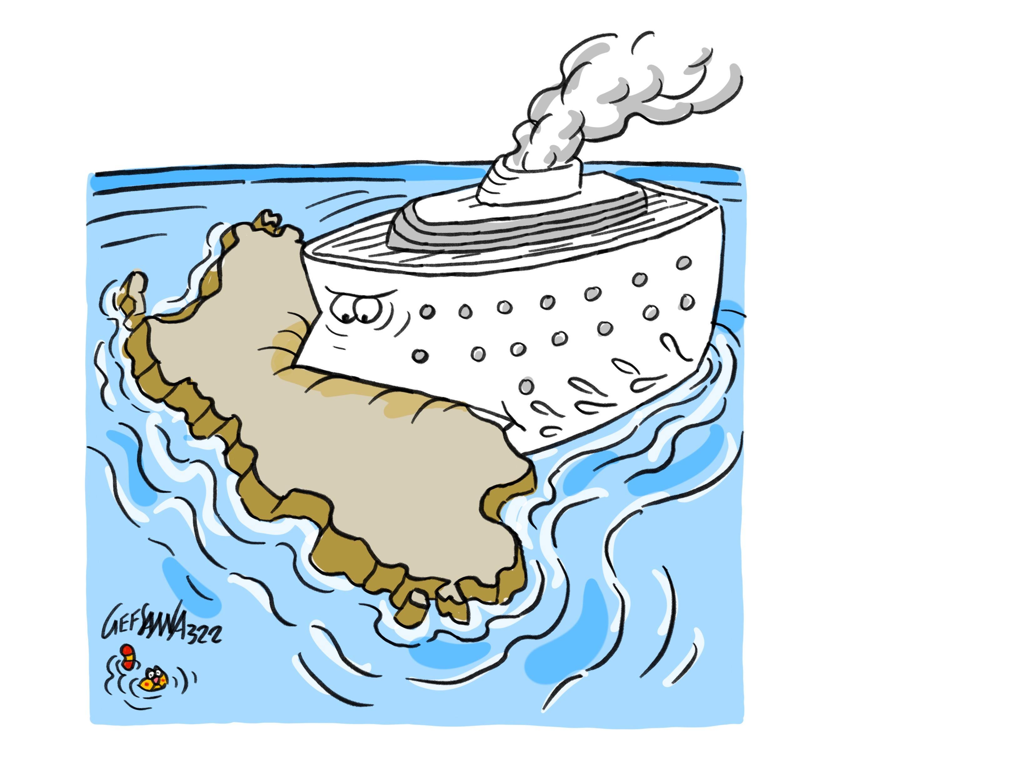 La vignetta di Gef: stangata per i Tir, 60 euro in più all'imbarco