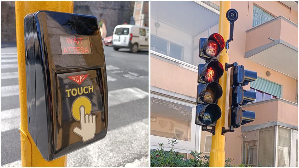 I pulsanti touch per la prenotazione della chiamata e dispositivo di count-down visivo