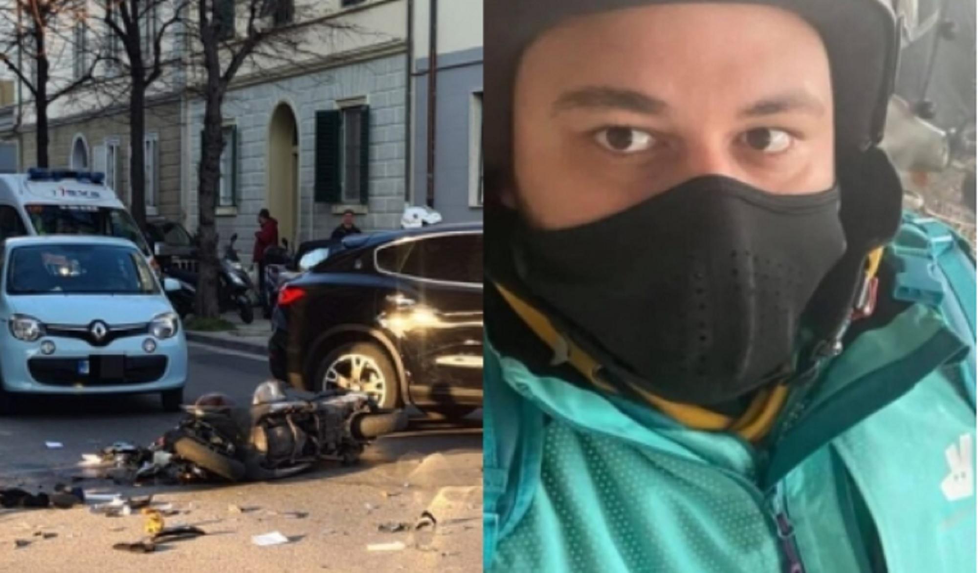 A sinistra un'immagine dell'incidente (foto Silvi). A destra la vittima