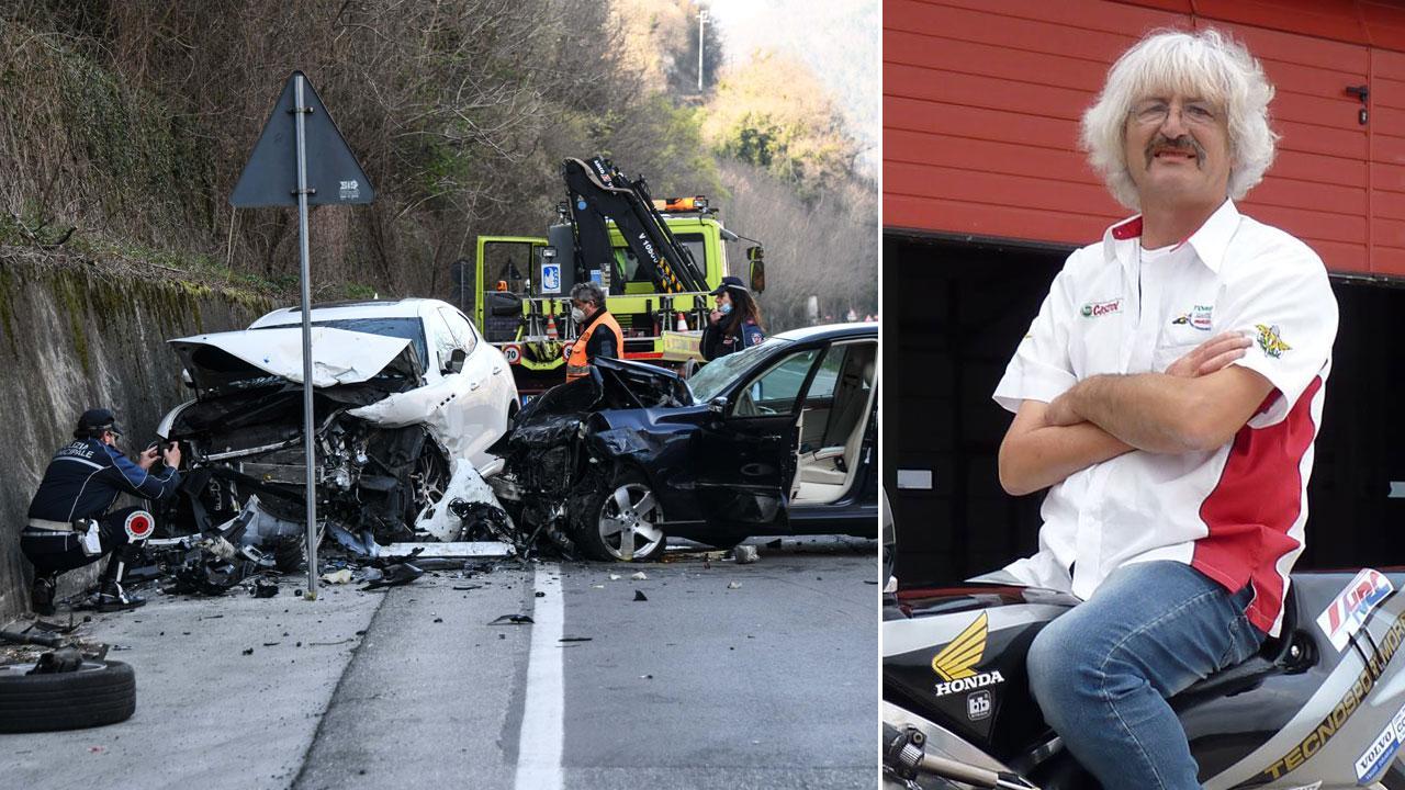 Enrico Piacenza e il luogo dell'incidente