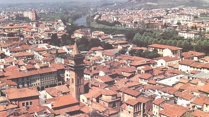 Una veduta dall'alto del centro storico di Empoli