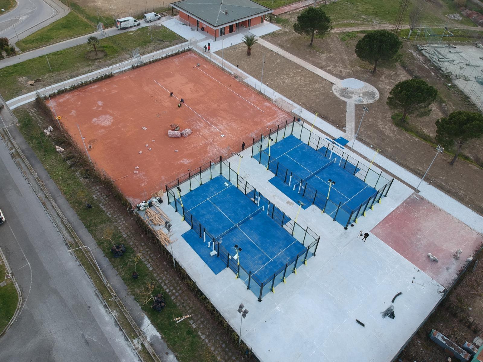 I nuovi campi di padel nell’area sportiva Spazzavento