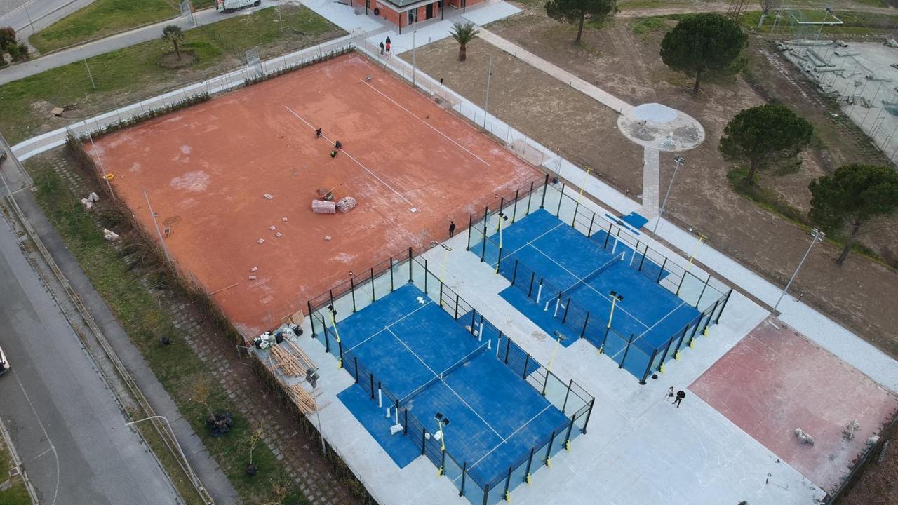 I nuovi campi di padel nell’area sportiva Spazzavento