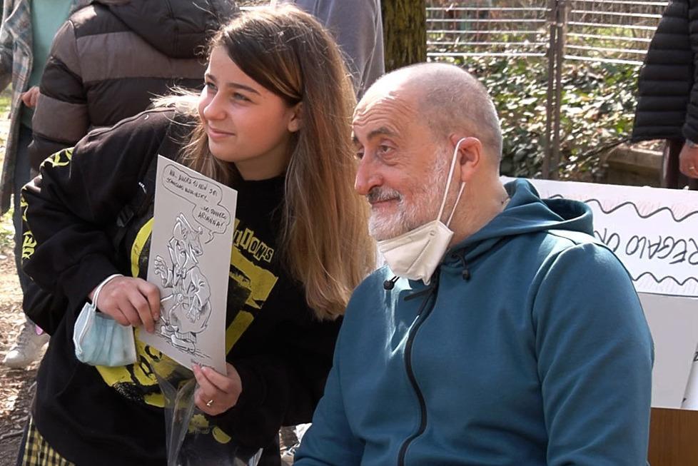 Modena. Gli allievi di Bonvi nel “suo” parco tra fumetti e disegni per aiutare l’Ucraina 