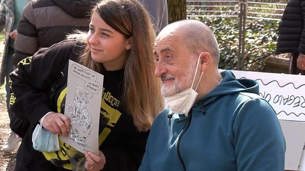 Modena. Gli allievi di Bonvi nel “suo” parco tra fumetti e disegni per aiutare l’Ucraina