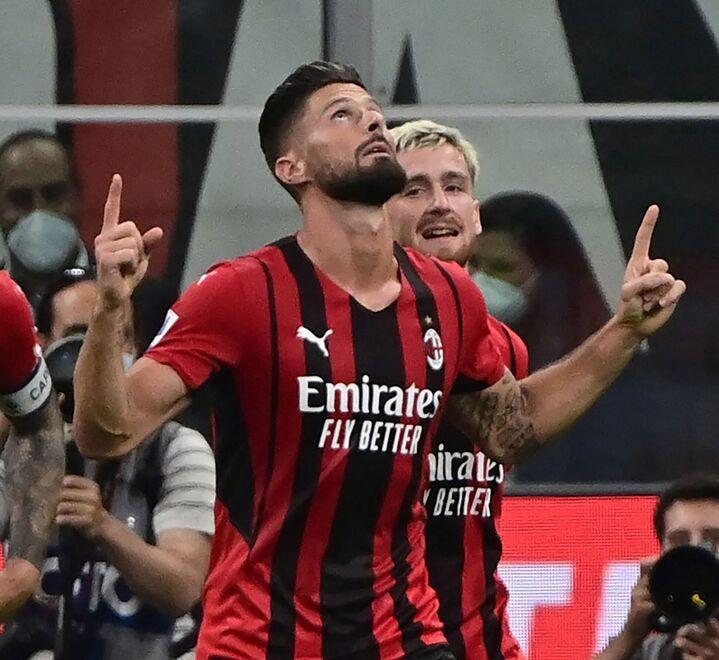 Olivier Giroud: la sua doppietta nel derby in campionato con l’Inter ha dato il via alla rimonta del Milan